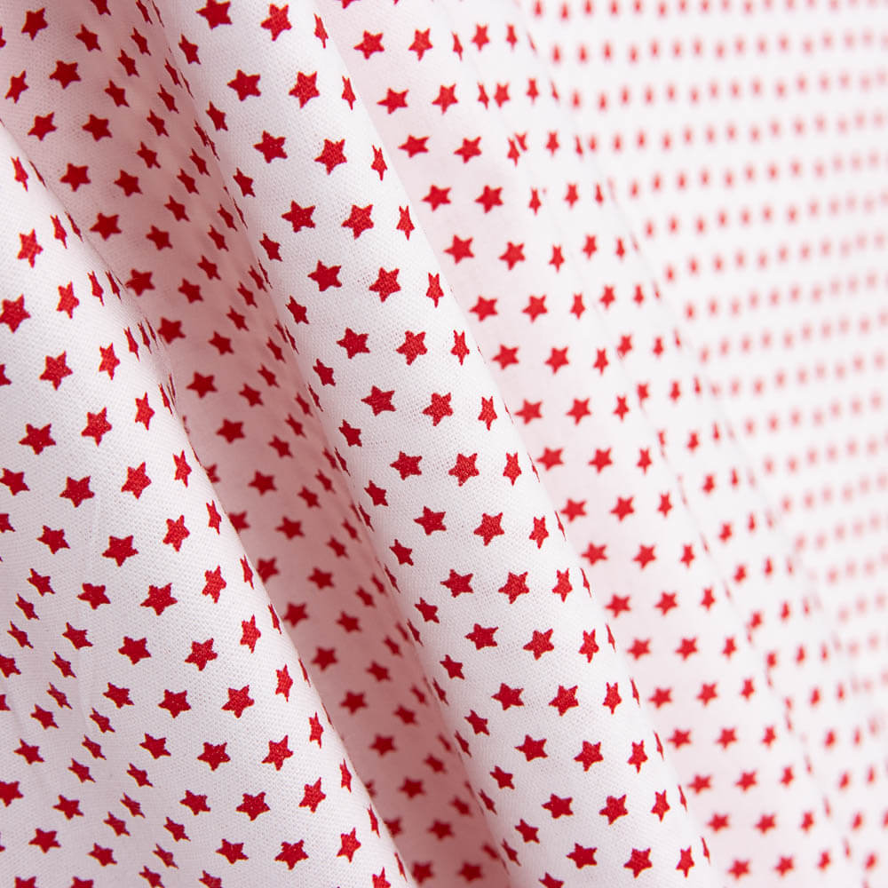 Popelín Algodón Estrellas Blanco - Ribes y Casals