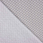 Popelín Algodón Flores Gris - Ribes y Casals