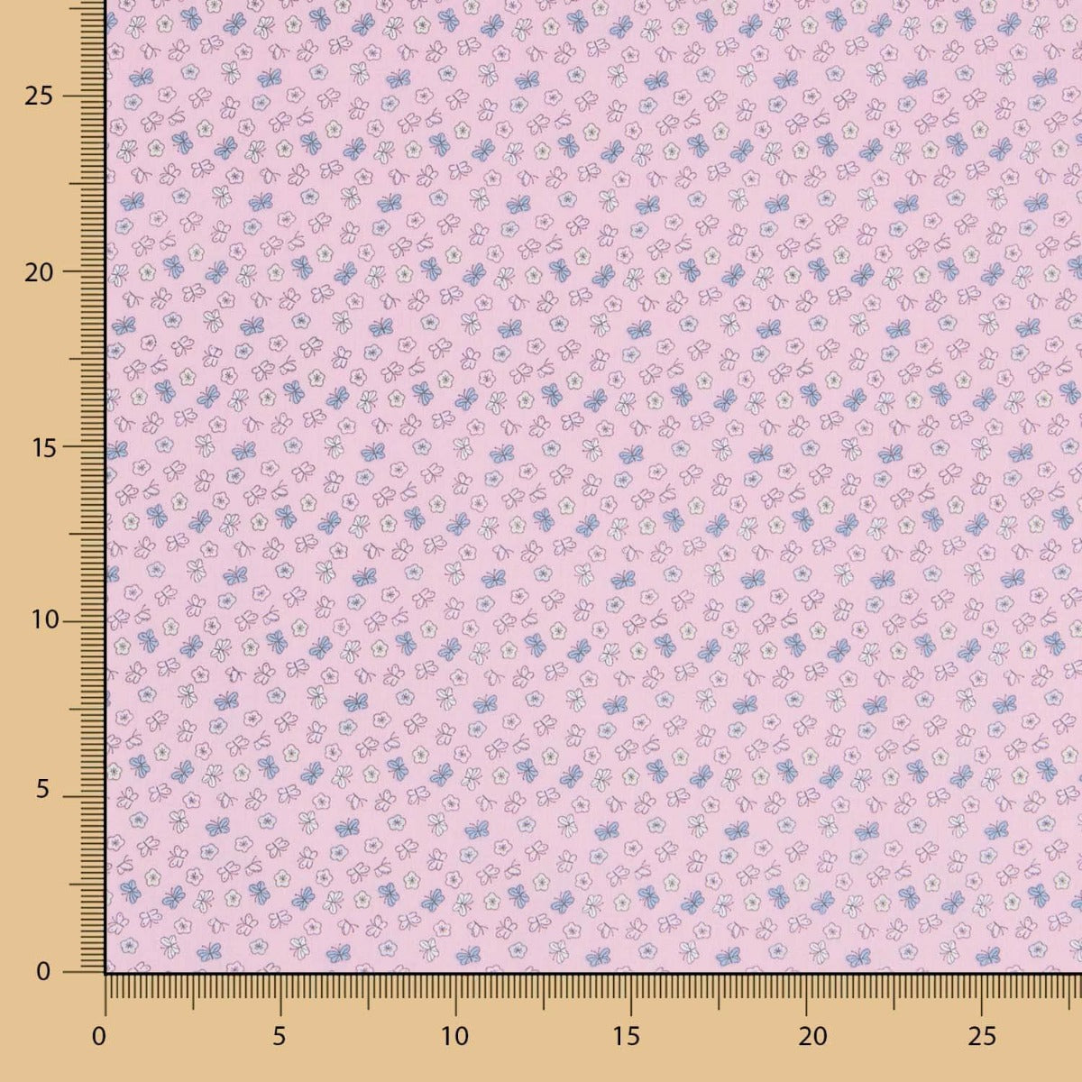 Popelín Algodón Flores Rosa - Ribes y Casals