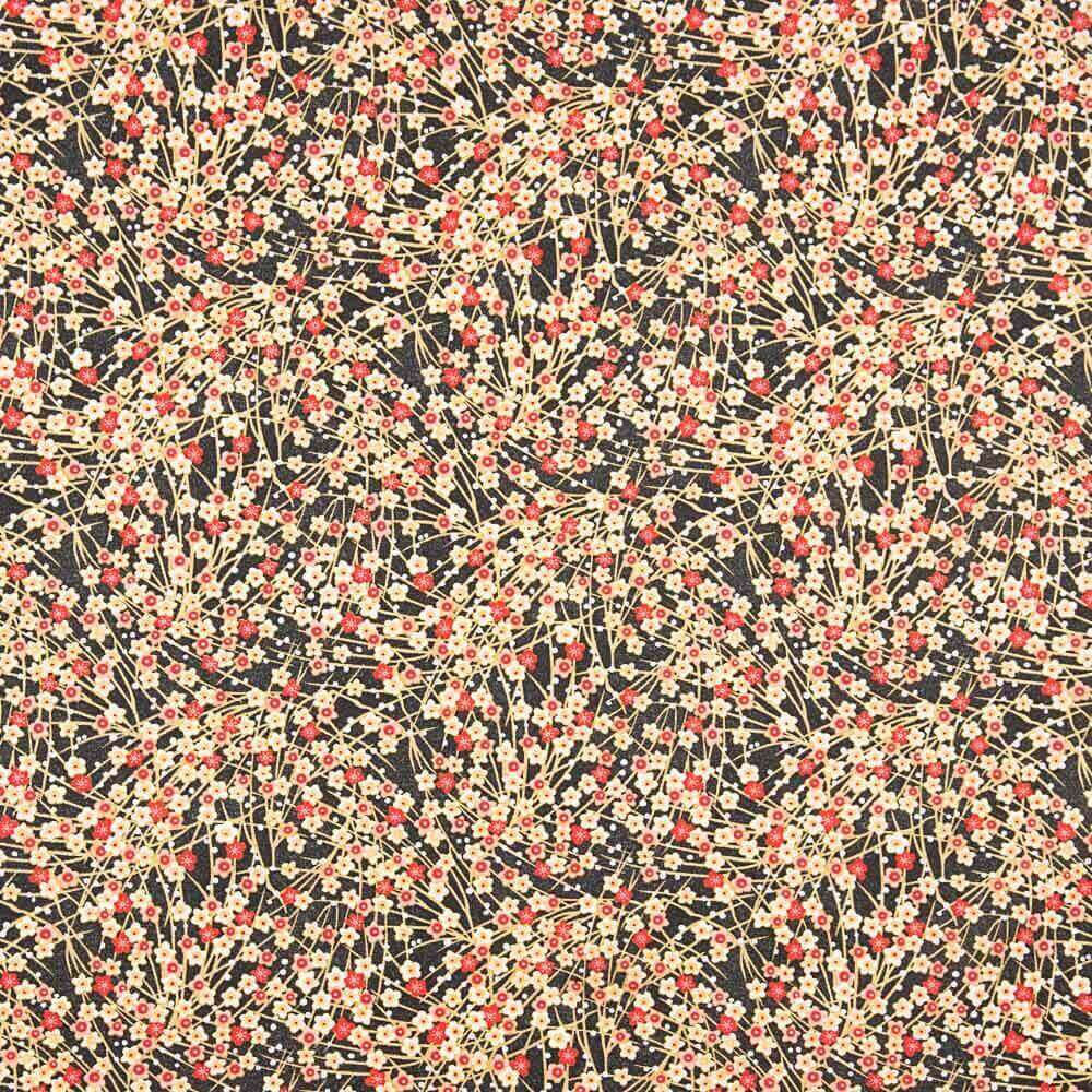 Popelín Algodón Flores Shang Rojo Oeko-Tex® - Ribes y Casals