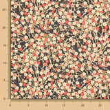 Popelín Algodón Flores Shang Rojo Oeko-Tex® - Ribes y Casals