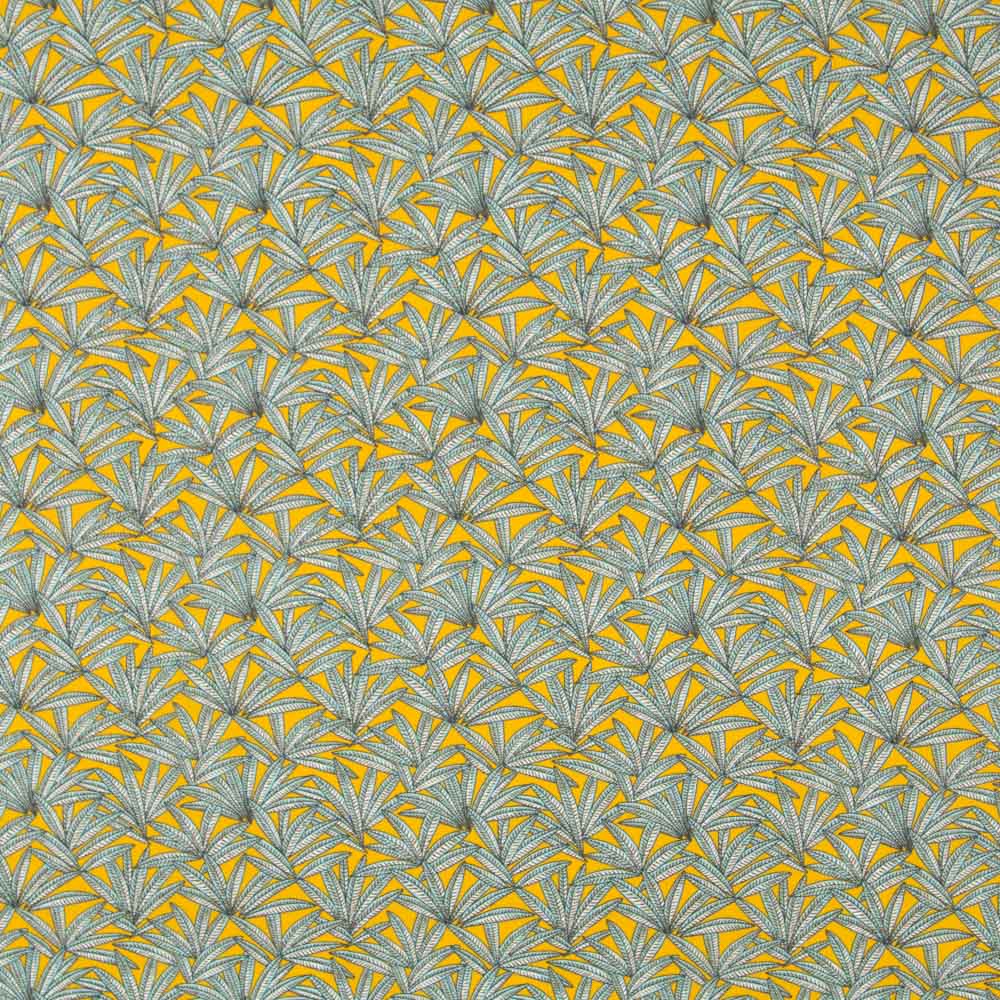 Popelín Algodón Hojas Amarillo - Ribes y Casals