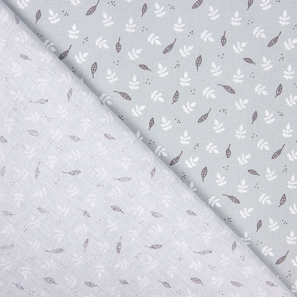 Popelín Algodón Infantil Bosque Gris Claro - Ribes y Casals