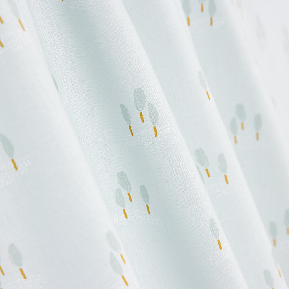 Popelín Algodón Infantil Bosque Verde Agua - Ribes y Casals