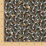 Popelín Algodón Infantil Bosque Verde Pájaro - Ribes y Casals