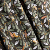 Popelín Algodón Infantil Bosque Verde Pájaro - Ribes y Casals