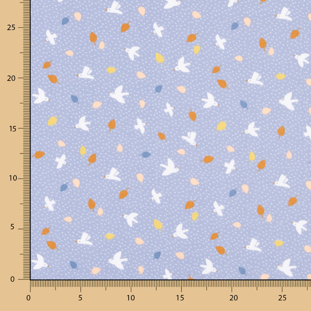 Popelín Algodón Infantil Golondrinas Azul Denim - Ribes y Casals