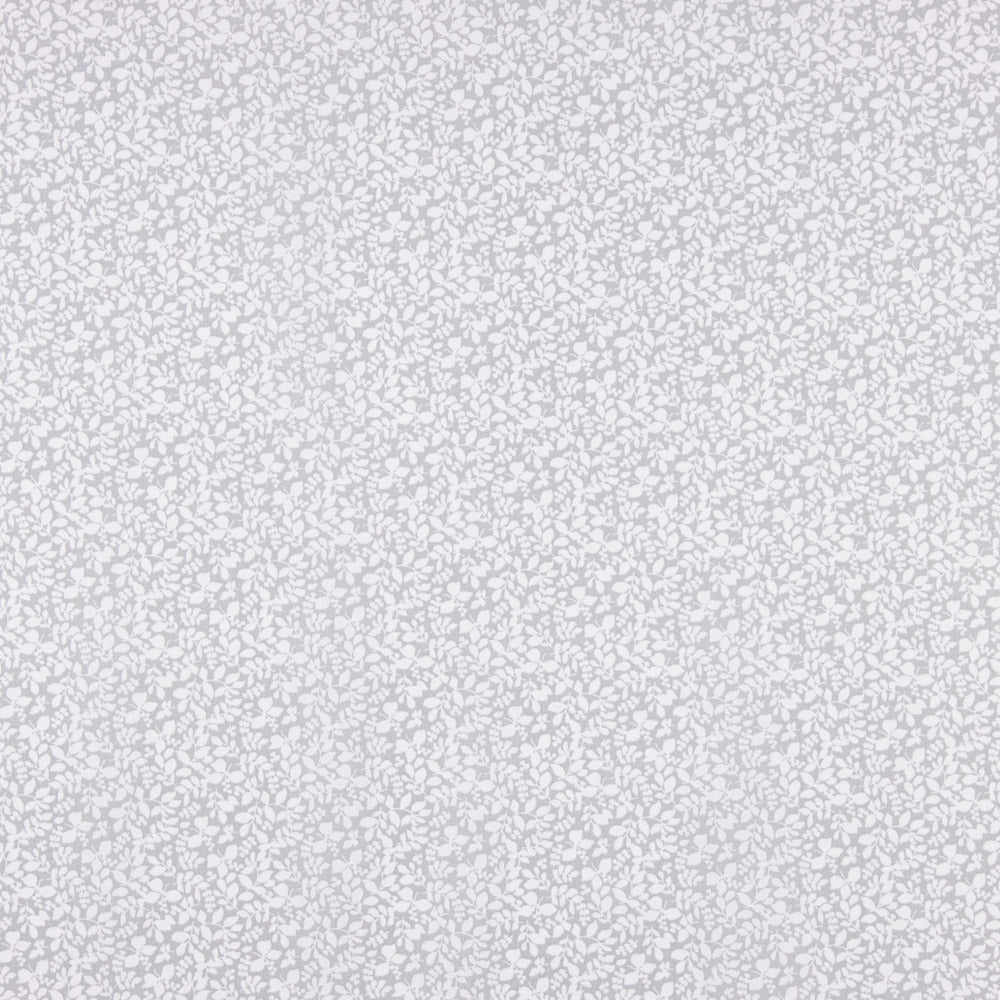 Popelín Algodón Infantil Hojas Gris Claro - Ribes y Casals