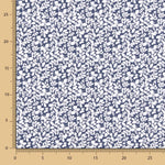 Popelín Algodón Infantil Hojas Marino - Ribes y Casals