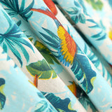 Popelín Algodón Loros Turquesa Oeko-Tex® - Ribes y Casals