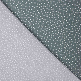 Popelín Algodón Lunares Blancos Fondo Gris Pizarra - Ribes y Casals