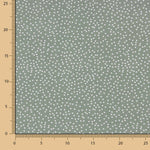 Popelín Algodón Lunares Blancos Fondo Verde Salvia - Ribes y Casals