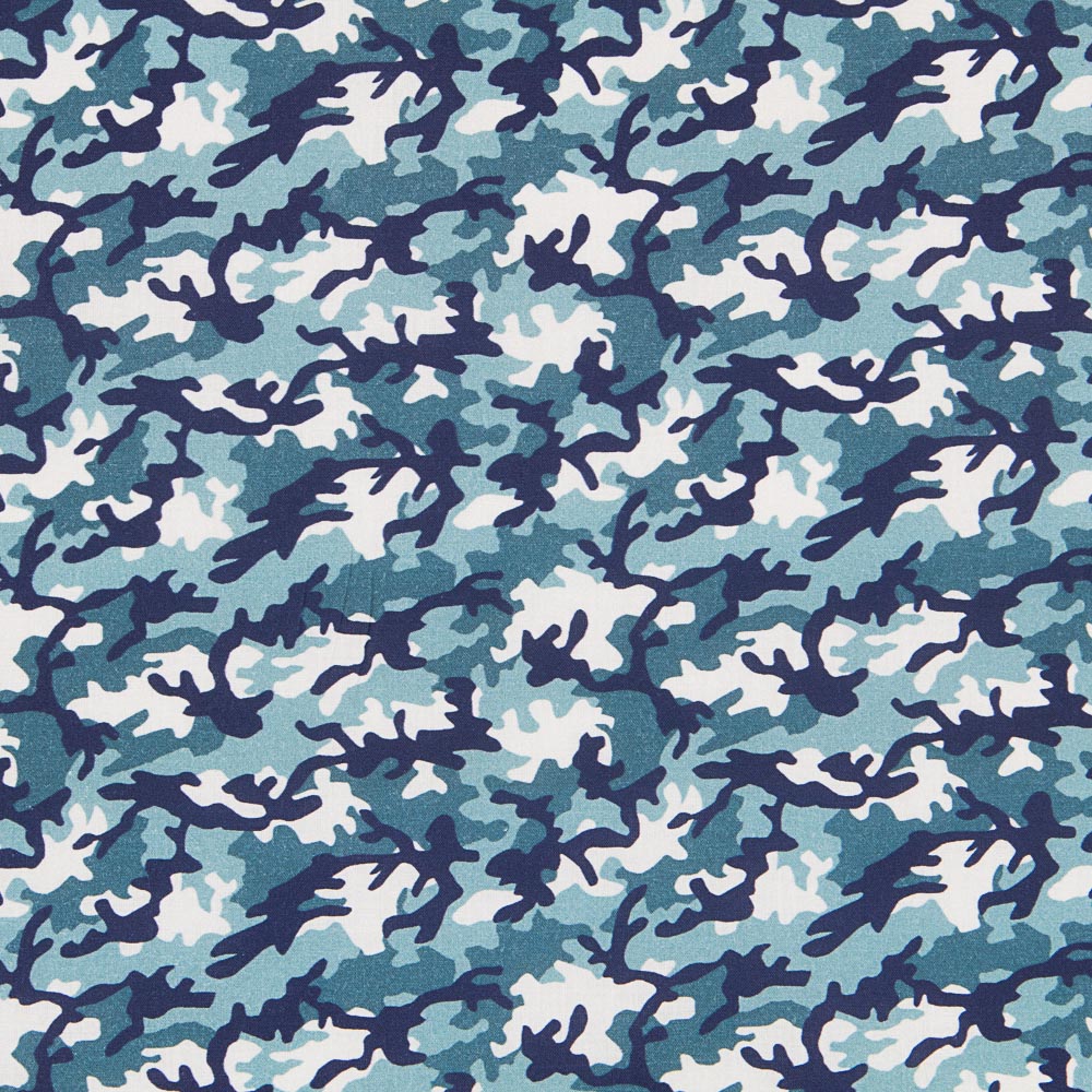 Popelín Algodón Militar Azul - Ribes y Casals