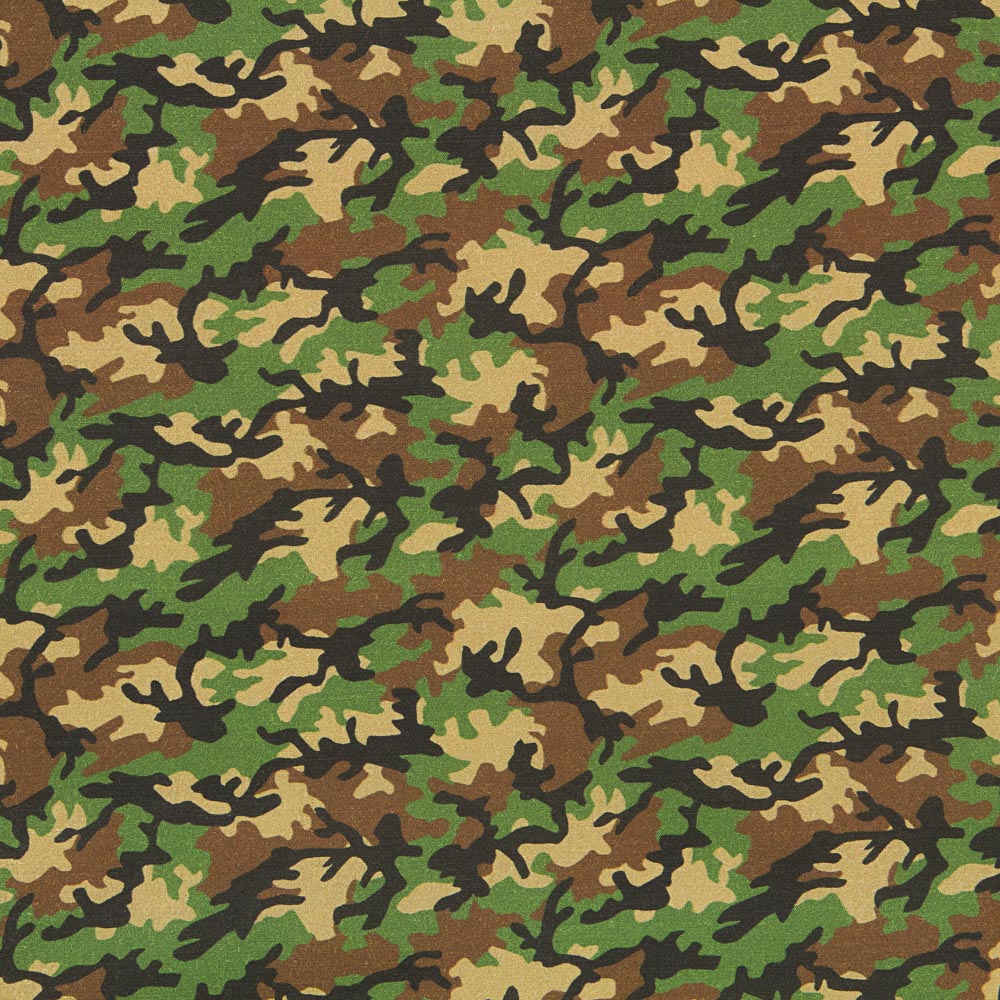 Popelín Algodón Militar Verde - Ribes y Casals