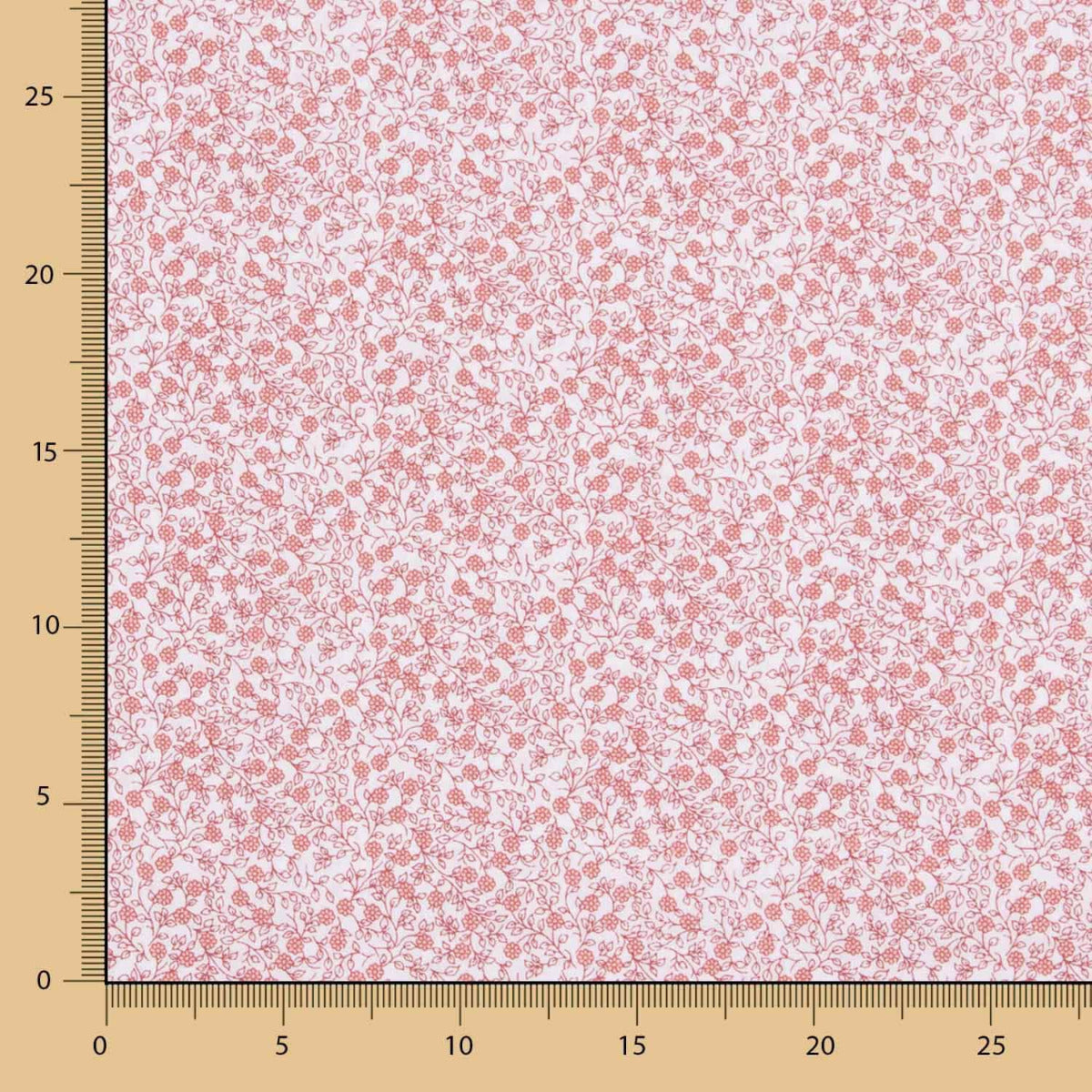 Popelín Algodón Minimals Blanco-Rosa - Ribes y Casals