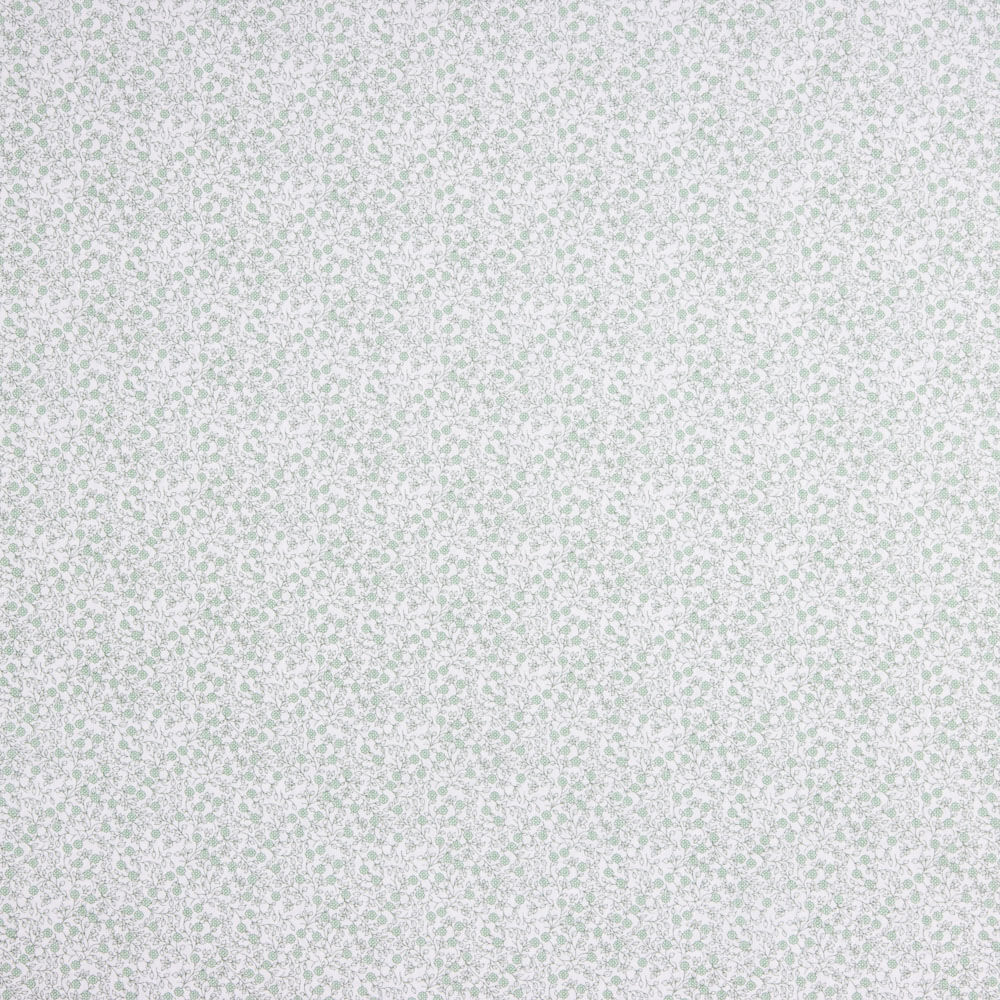 Popelín Algodón Minimals Blanco-Verde - Ribes y Casals