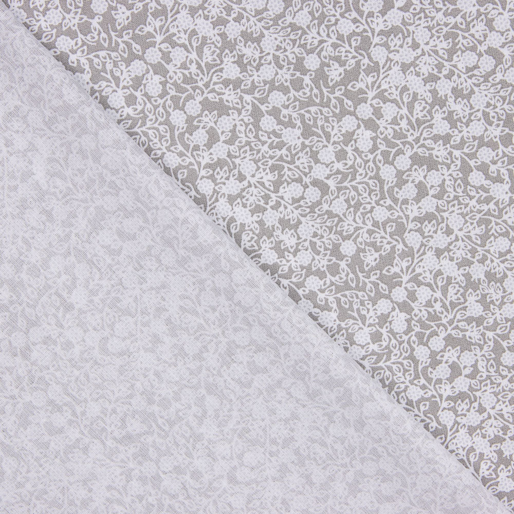 Popelín Algodón Minimals Gris - Ribes y Casals