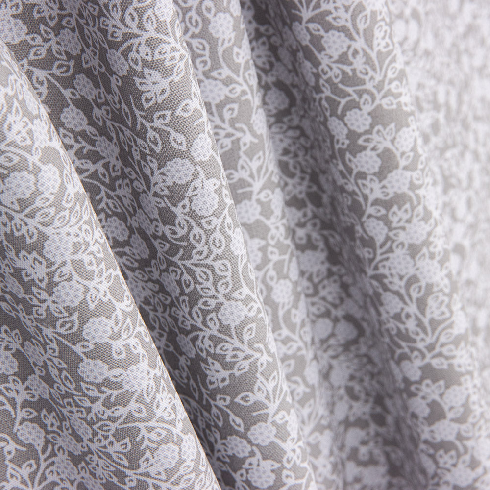 Popelín Algodón Minimals Gris - Ribes y Casals