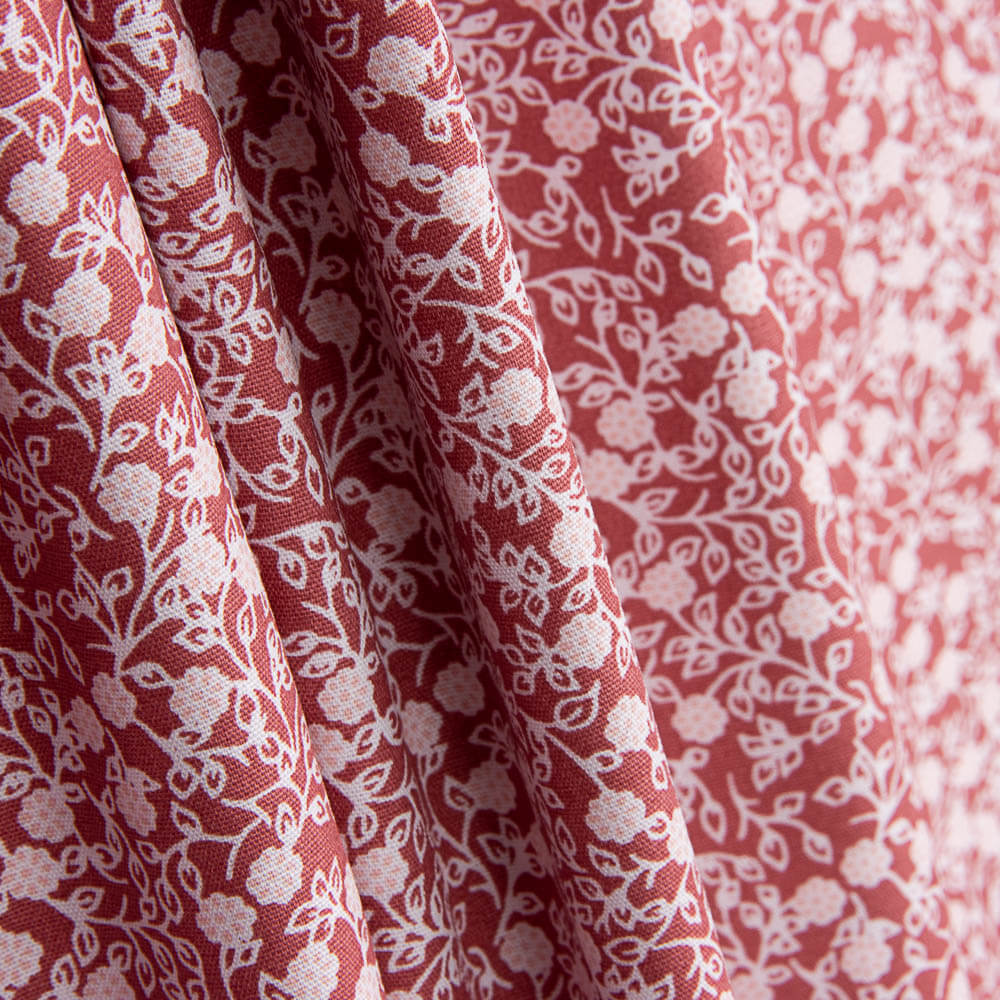 Popelín Algodón Minimals Rosa Oscuro - Ribes y Casals