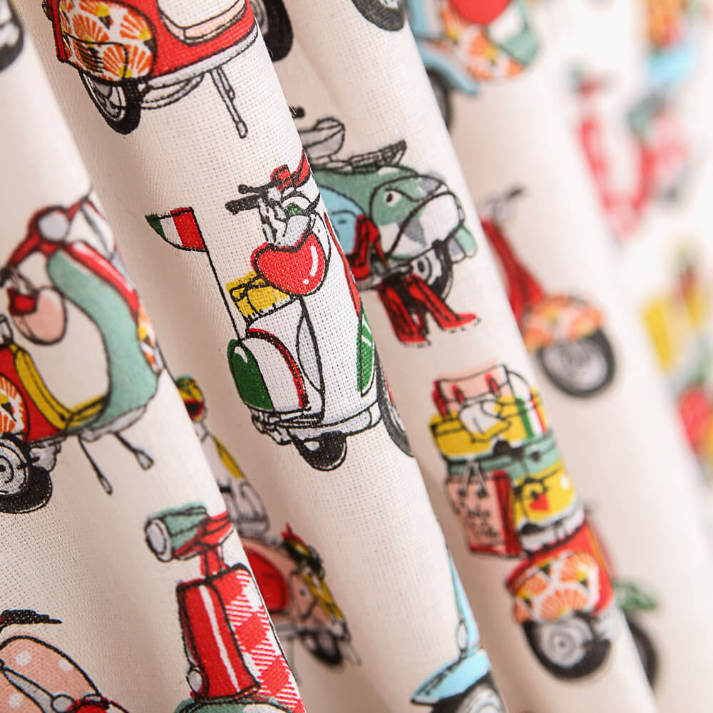 Popelín Algodón Vespas Juvenil - Ribes y Casals