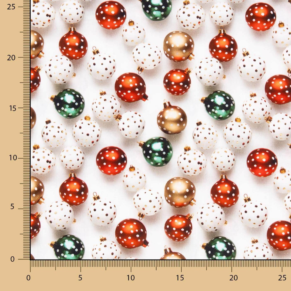 Popelín Algodón Navidad Bolas - Ribes y Casals