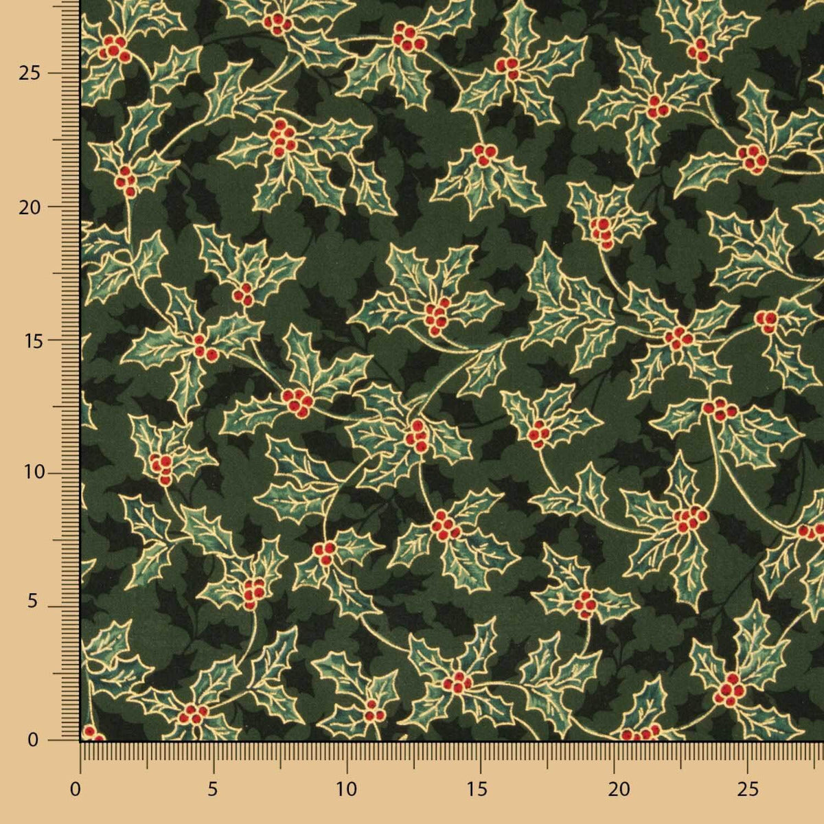 Algodón Navidad Bouquet Muérdago Verde - Ribes y Casals