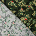 Algodón Navidad Bouquet Muérdago Verde - Ribes y Casals