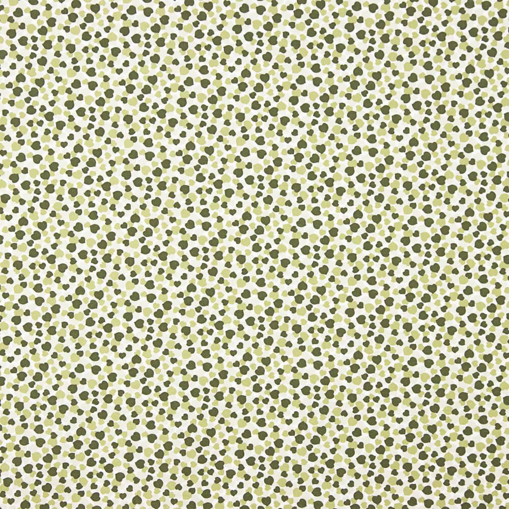 Popelín Algodón Orgánico Corazones Verdes - Ribes y Casals