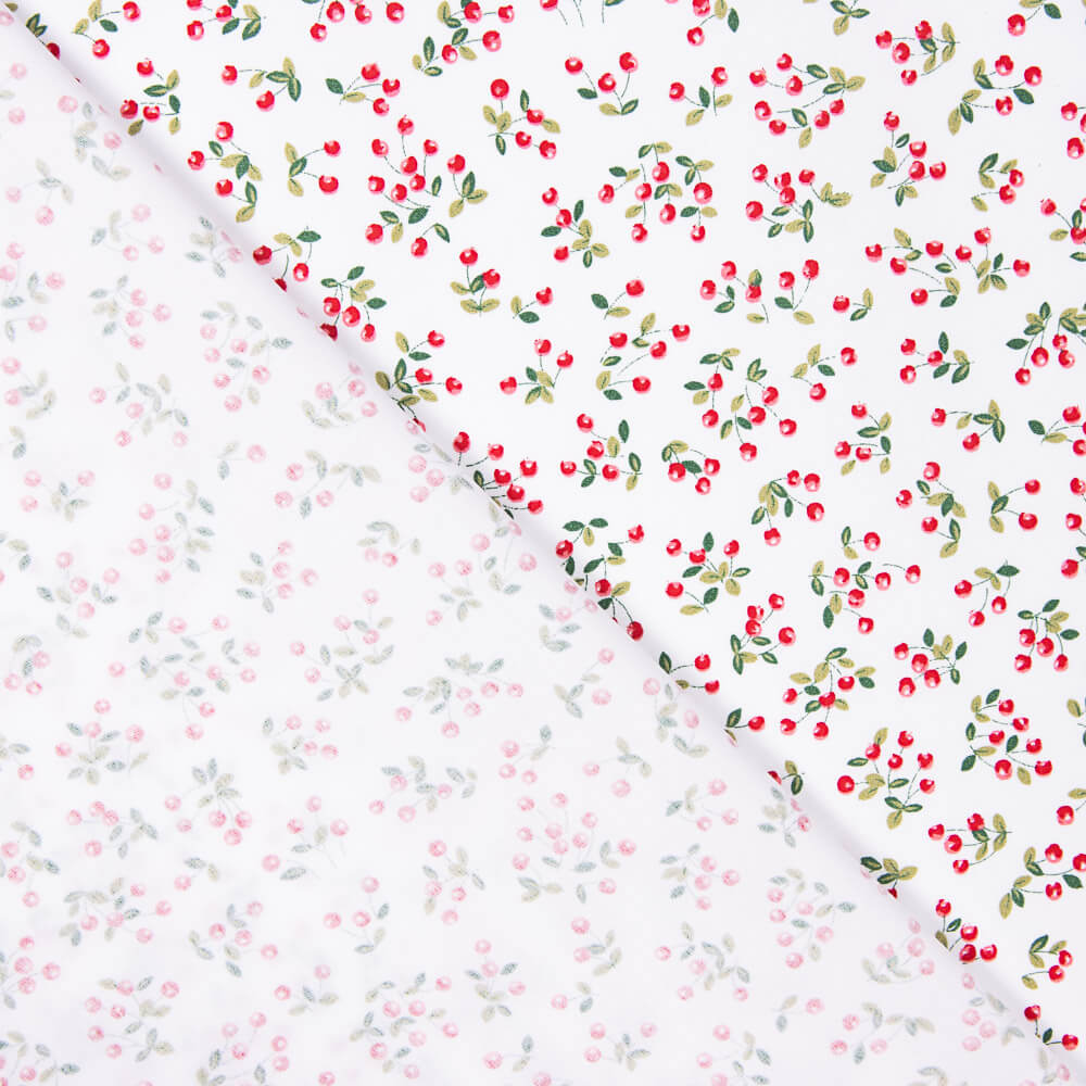 Popelín Algodón Orgánico Infantil Cerezas Mini - Ribes y Casals
