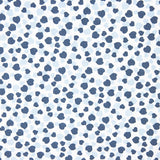 Popelín Algodón Orgánico Infantil Corazones Azules - Ribes y Casals