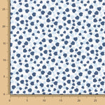 Popelín Algodón Orgánico Infantil Corazones Azules - Ribes y Casals