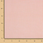 Popelín Algodón Orgánico Infantil Cuadro Pequeño Naranja - Ribes y Casals