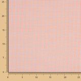 Popelín Algodón Orgánico Infantil Cuadro Pequeño Naranja - Ribes y Casals