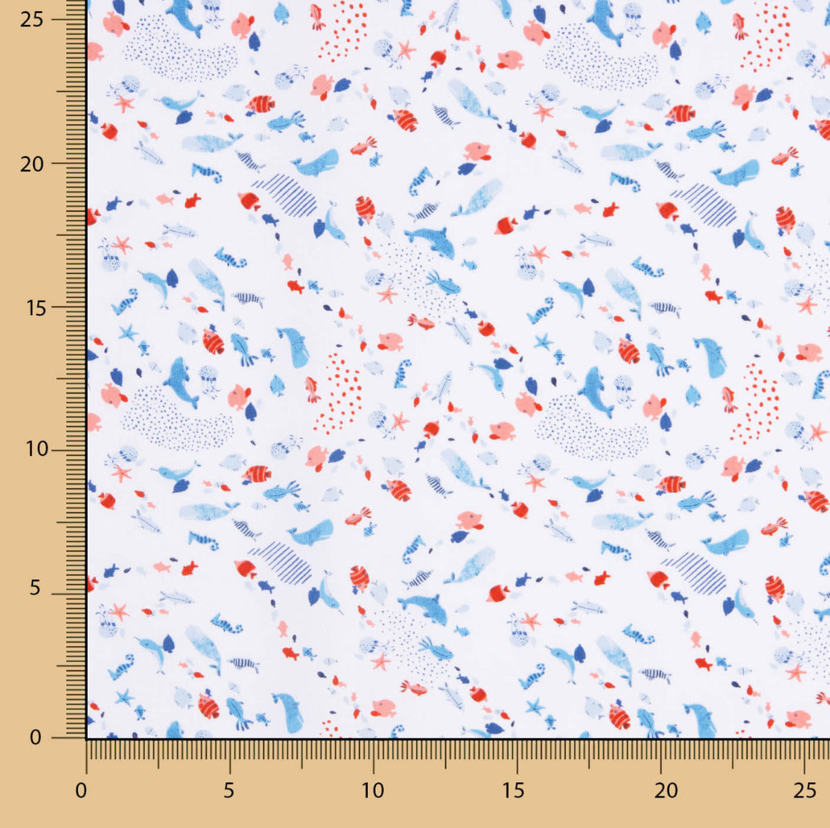Popelín Algodón Orgánico Infantil Delfines - Ribes y Casals