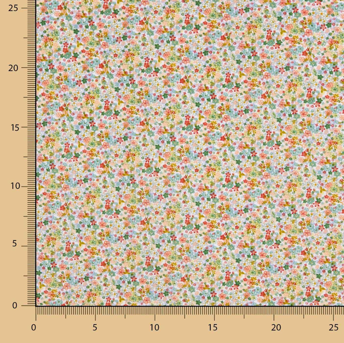 Popelín Algodón Orgánico Infantil Flor Josefa - Ribes y Casals