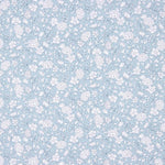 Popelín Algodón Orgánico Infantil Flor Lunar Azul - Ribes y Casals