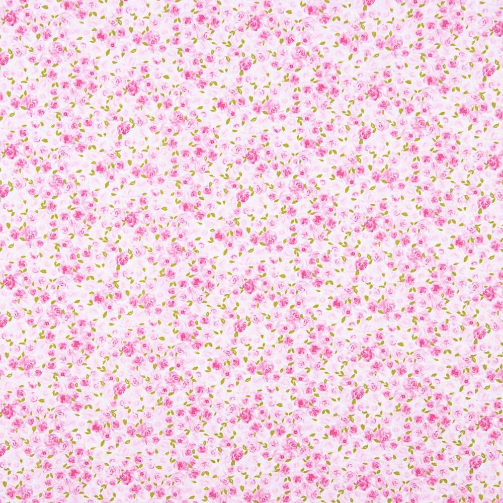 Popelín Algodón Orgánico Infantil Jardín Rosas - Ribes y Casals