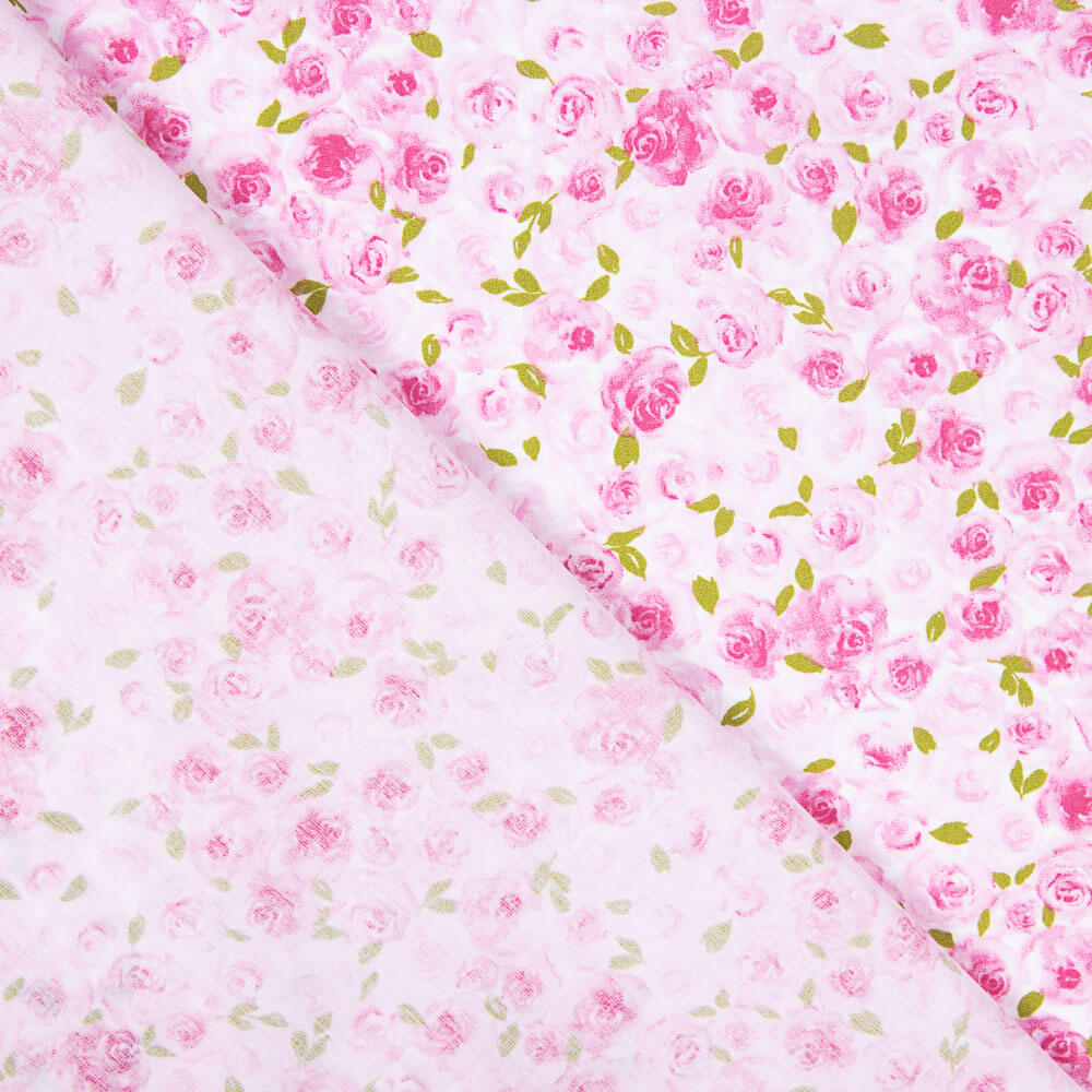 Popelín Algodón Orgánico Infantil Jardín Rosas - Ribes y Casals