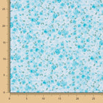 Popelín Algodón Orgánico Infantil Jardín Rosas Azules - Ribes y Casals