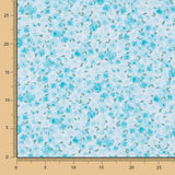 Popelín Algodón Orgánico Infantil Jardín Rosas Azules - Ribes y Casals