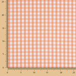 Popelín Algodón Orgánico Infantil Maxi Cuadro Naranja - Ribes y Casals