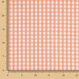 Popelín Algodón Orgánico Infantil Maxi Cuadro Naranja - Ribes y Casals