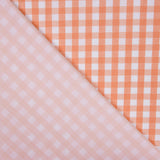 Popelín Algodón Orgánico Infantil Maxi Cuadro Naranja - Ribes y Casals