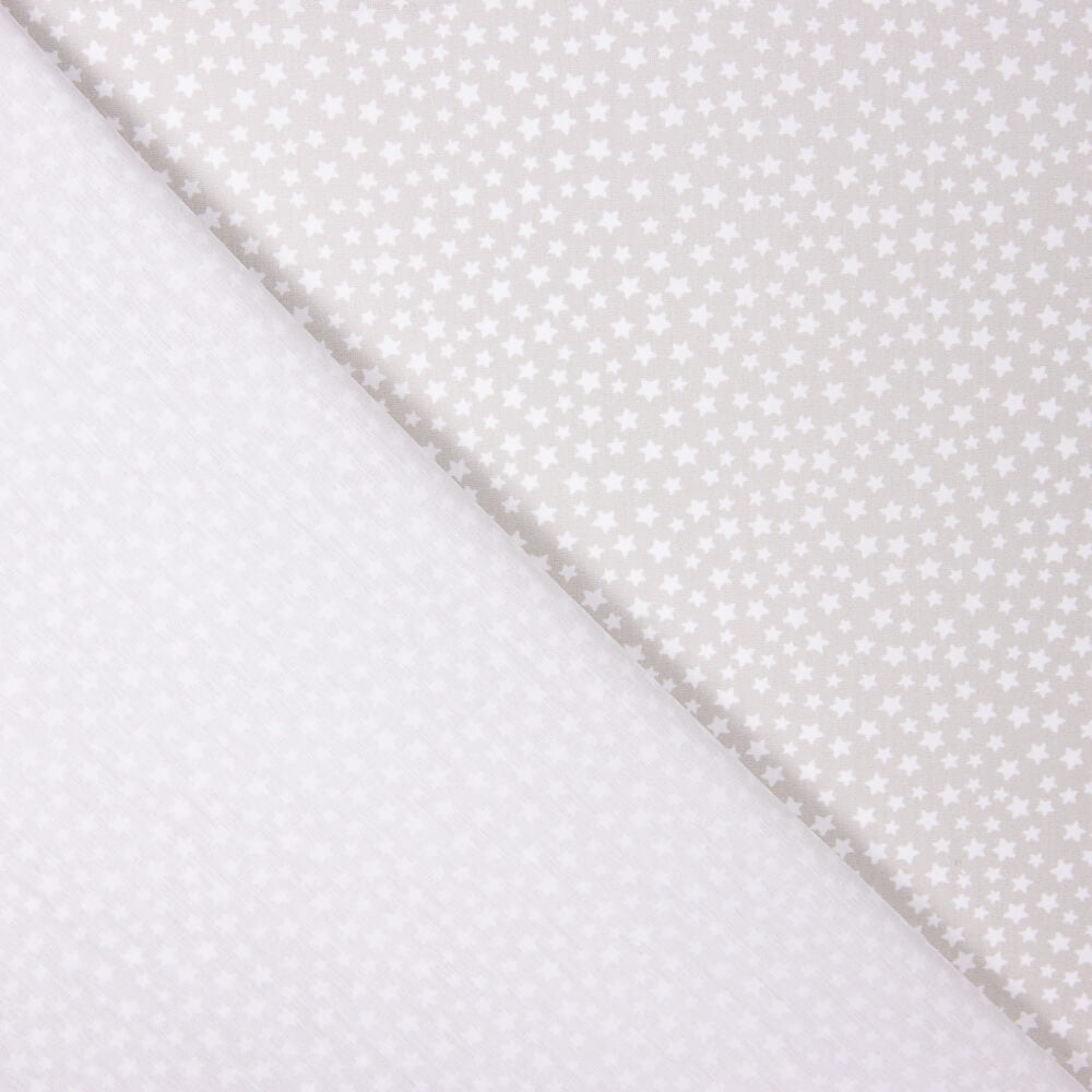 Popelín Algodón Orgánico Infantil Mini Estrella Beige - Ribes y Casals