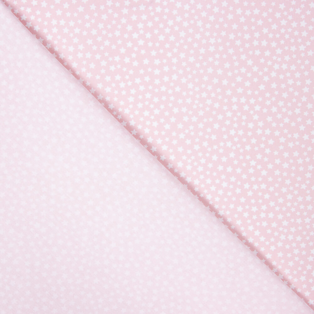 Popelín Algodón Orgánico Infantil Mini Estrella Rosa - Ribes y Casals