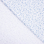 Popelín Algodón Orgánico Infantil Mini Flor Azul - Ribes y Casals