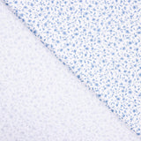 Popelín Algodón Orgánico Infantil Mini Flor Azul - Ribes y Casals