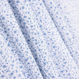 Popelín Algodón Orgánico Infantil Mini Flor Azul - Ribes y Casals