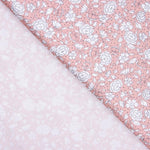 Popelín Algodón Orgánico Infantil Mini Flor Lunar Rosa - Ribes y Casals