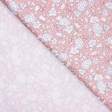 Popelín Algodón Orgánico Infantil Mini Flor Lunar Rosa - Ribes y Casals